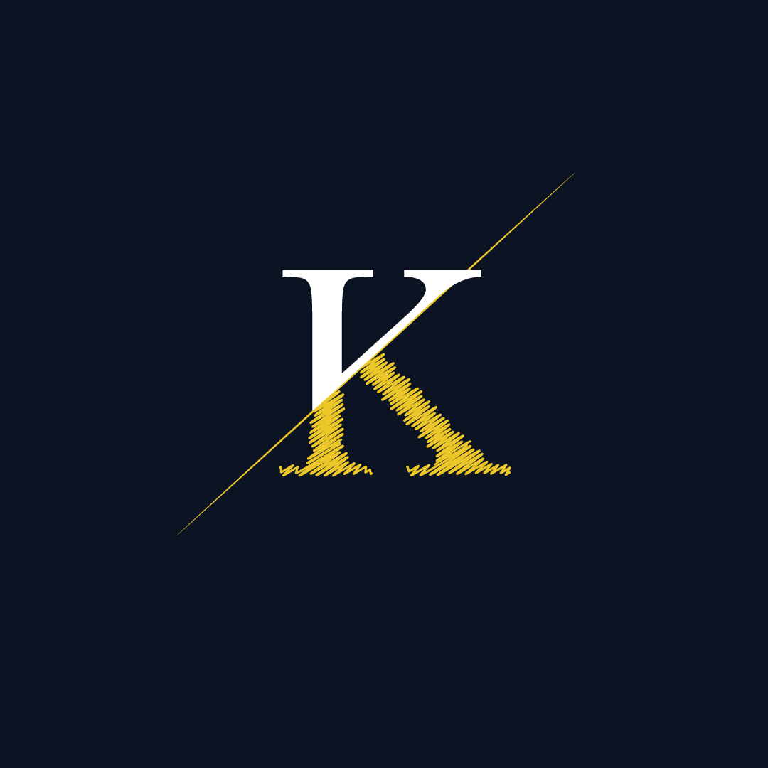 large letter K.