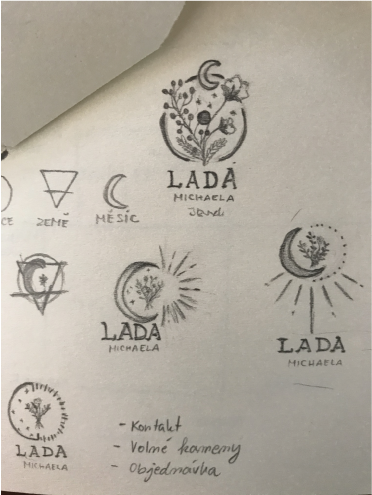 The first sketches of the logo.